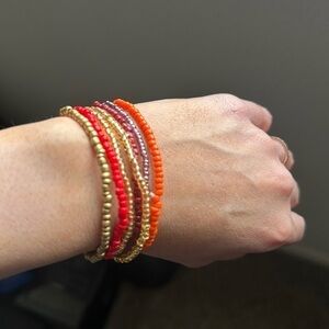 Handmade beater bracelet set of seven